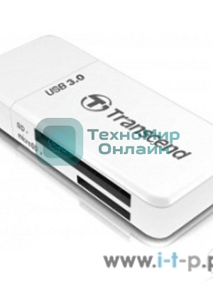 Кард-ридер Transcend RDF5/белый/microSDHC,microSDXC,SDHC,SDXC/USB 3.0/пластик