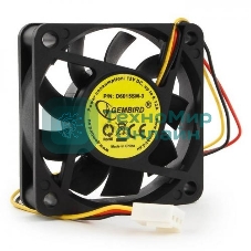Вентилятор для корпуса Gembird черный, 60 мм, 4000 об/мин, 25 дБ, 3 pin