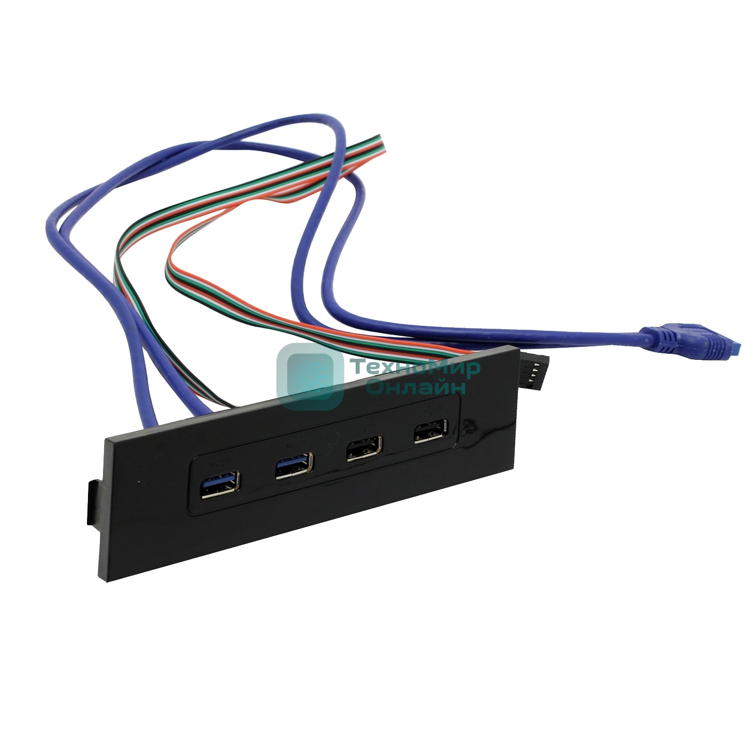 Планка USB на переднюю панель ExeGate U5H-614, 5.25