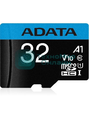 Флеш карта microSD 32Gb ADATA microSDHC Class 10 UHS-I A1 100/20 MB/s (SD адаптер)