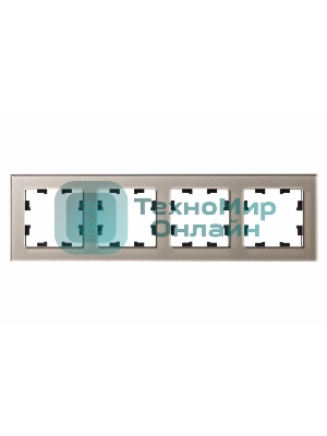 Рамка 4-м AtlasDesign Nature стекло шампань SchE ATN320504