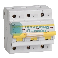 Выключатель автоматический ВА47-100 3Р 20А 10кА х-ка C MVA40-3-020-C IEK