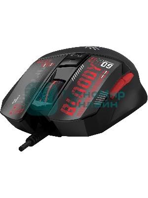 Мышь проводная A4Tech Bloody W60 Max Mini черный, 12000 dpi, USB, кнопки - 9