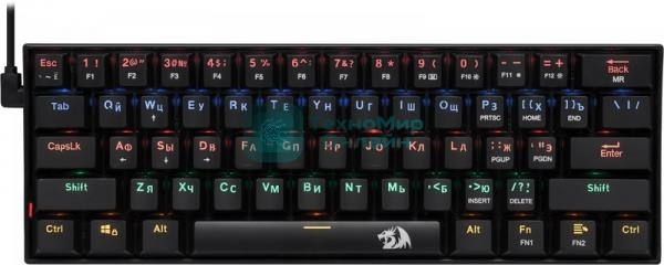 Клавиатура проводная Defender Redragon Lakshmi, USB, черный