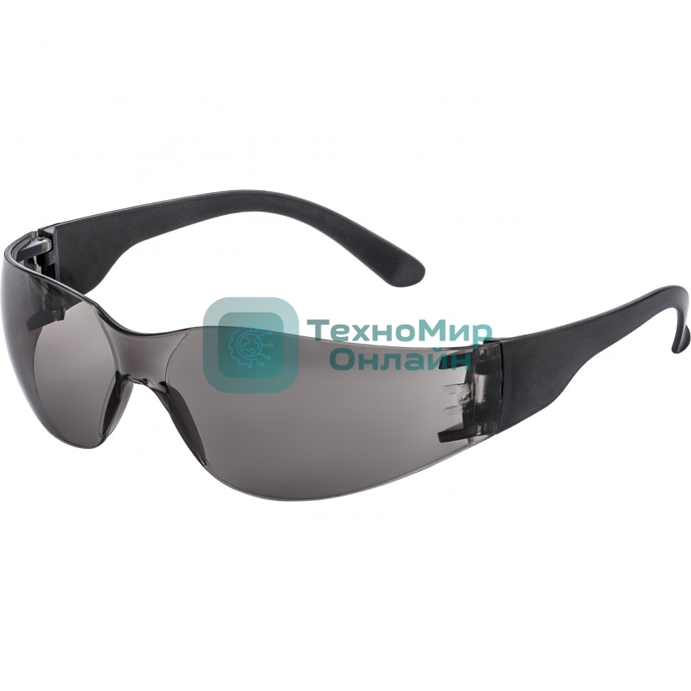 Очки защитные открытые, поликарбонатные, затемненные ОЧК203 (0-13023) Россия