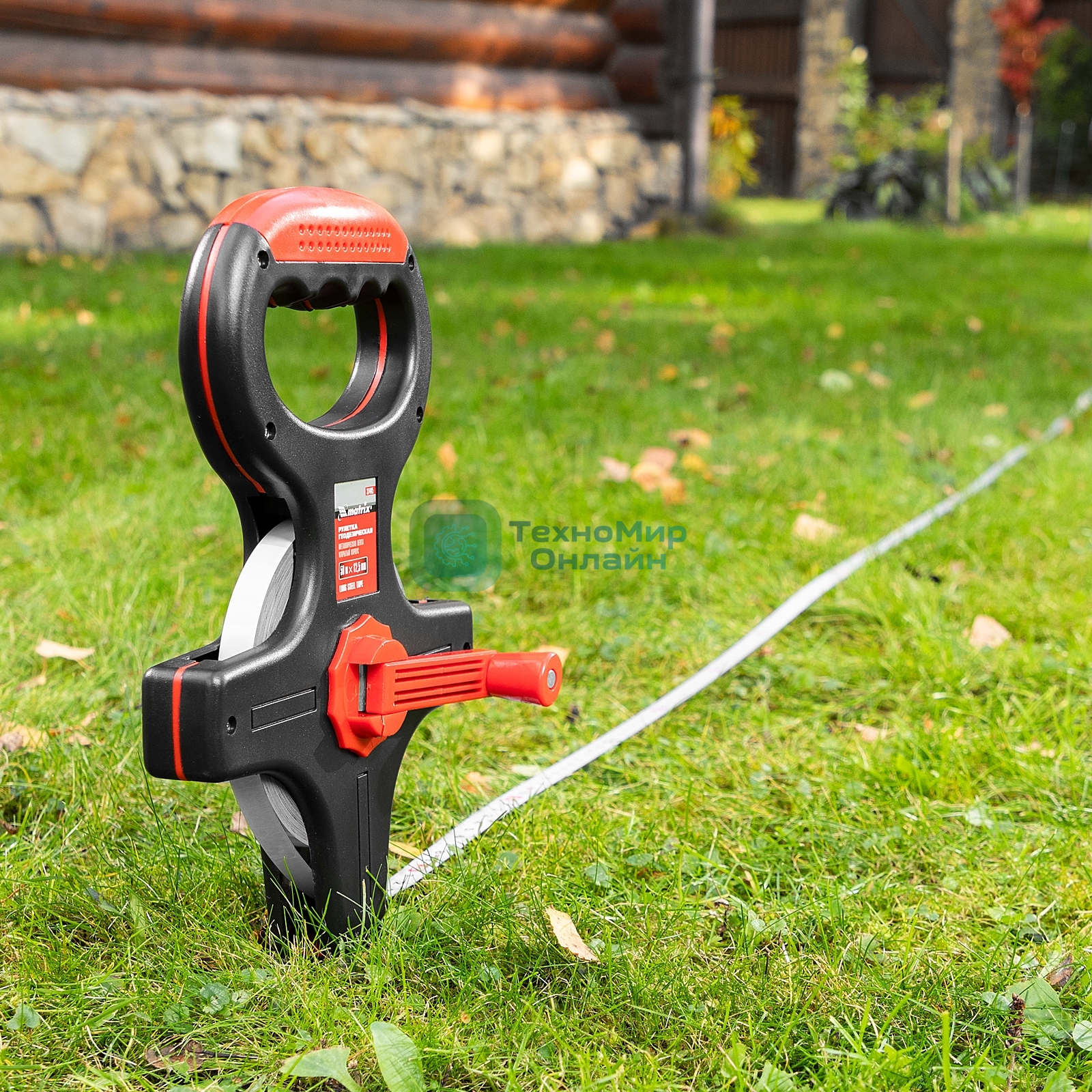 Рулетка геодезическая Matrix 50 м х 12,5 мм, металлическая лента, открытый корпус