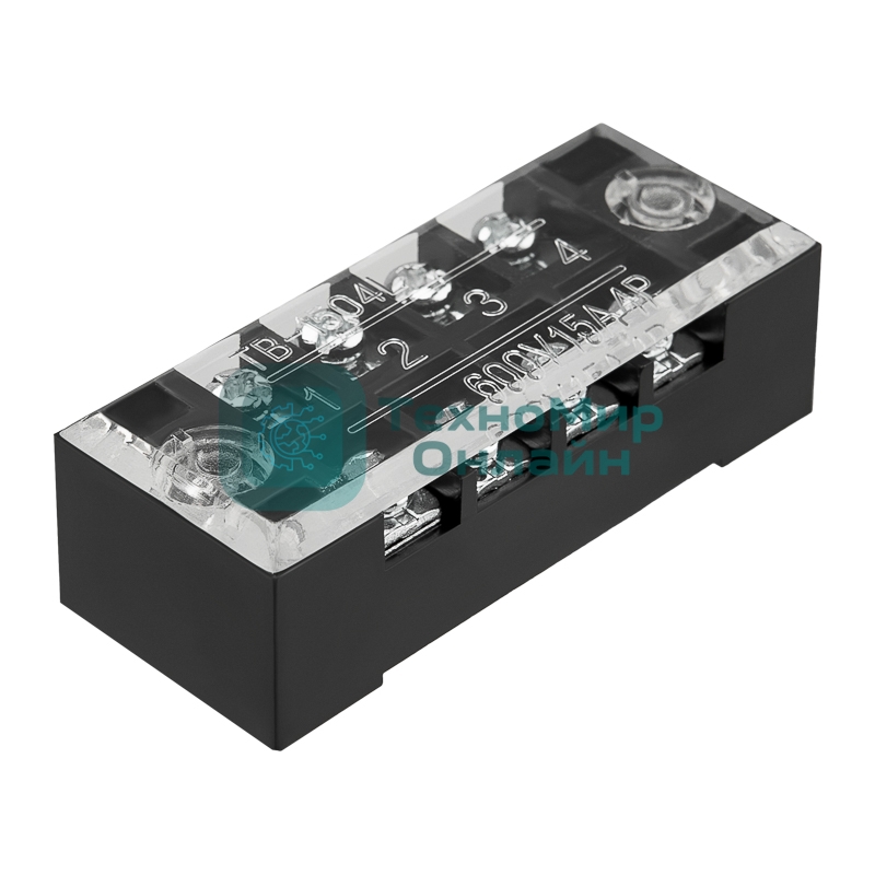 Блок зажимов клеммный Rexant БЗН ТВ-1504 1,5мм2 15A 4 пары