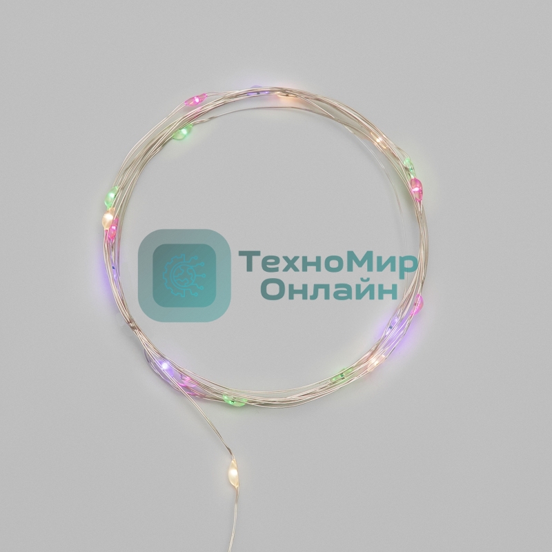 Гирлянда светодиодная Роса 2м 20 LED МУЛЬТИКОЛОР IP20 2хАА (в комплект не входят) NEON-NIGHT