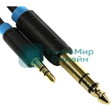 Кабель Vention аудио Jack 6,5 мм M/3,5 M - 1,5 м BABBG