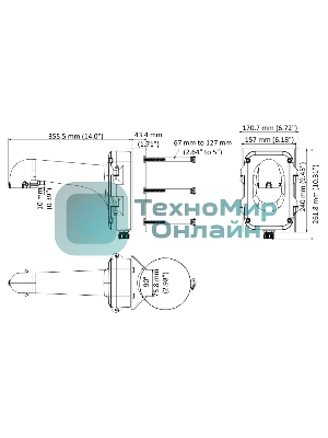 Кронштейн Hikvision DS-1604ZJ-pole