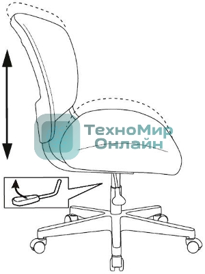 Кресло Бюрократ CH-W296NX TW-02 светло-серый, сетка, 120 кг