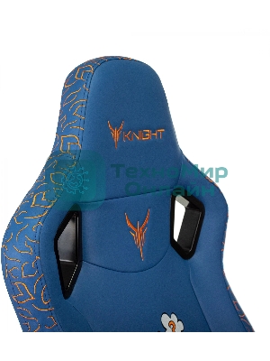 Кресло игровое Knight Craft Dragon синий эко.кожа крестов. металл