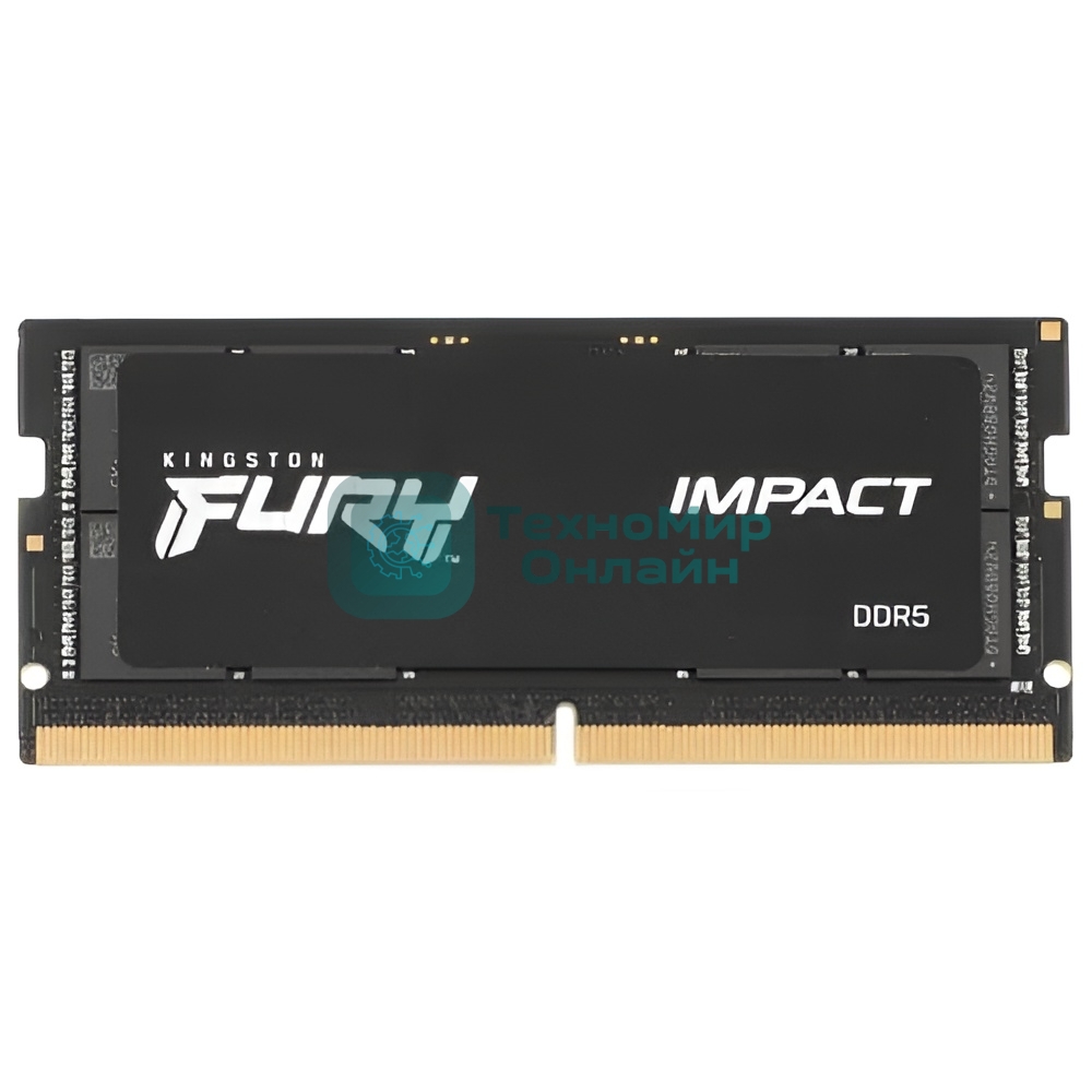 Оперативная память Kingston Fury Impact, DDR5, 64Gb (2x32Gb), 5600MHz, CL40, SO-DIMM