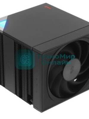Кулер для процессора PCCooler RZ820 Display BK (290W, 4-pin PWM, LED, 169mm, Al/Cu, 8x6mm, 1x140mm + 1x150mm, 71.9/78.7CFM, 27.1/35.8dBA, 1500/2500RPM, S: 1851/1700/1200/115X/20XX, AM5/AM4, black)