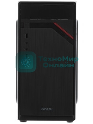 Компьютерный корпус Ginzzu D180 2хUSB 2.0,AU w/o PSU