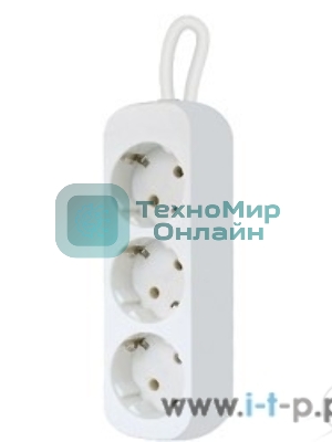 Удлинитель Defender E350 белый 5.0 м, 3 розетки 