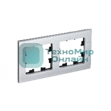 Рамка 2-м AtlasDesign Nature металл серебр. SchE ATN312102