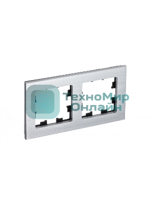 Рамка 2-м AtlasDesign Nature металл серебр. SchE ATN312102