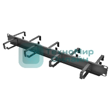 Кабельный органайзер Горизонтальный ЦМО ГКО-1-9-9005 двухсторонний кольца 1U шир.:19