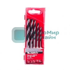Набор сверл Matrix по дереву, 4-5-6-8-10 мм 5шт шестигран, хвостовик, пластиковый