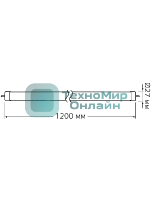 Лампа светодиодная Gauss Elementary T8 24Вт 4000К G13 2000лм 1200мм стекло
