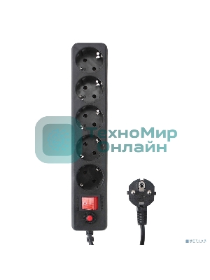 Сетевой фильтр Гарнизон EHLB-3 5р10А 5м черный