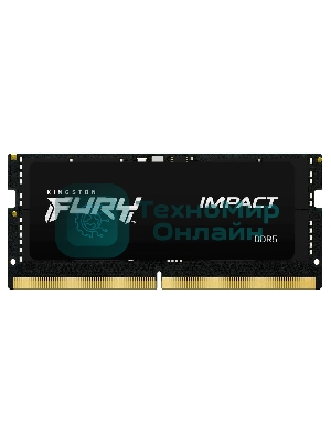 Оперативная память Kingston Fury Impact, DDR5, 32GB (2x16GB), 5600MHz, CL40, SO-DIMM
