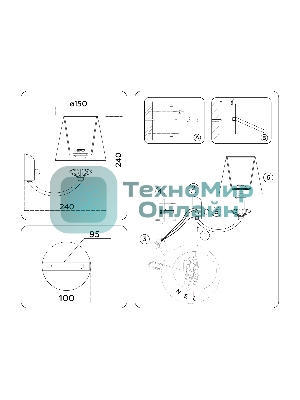 Настенный светильник Ambrella light LH75027 GD/PI золото/розовый E14 max 40W 240*150*240