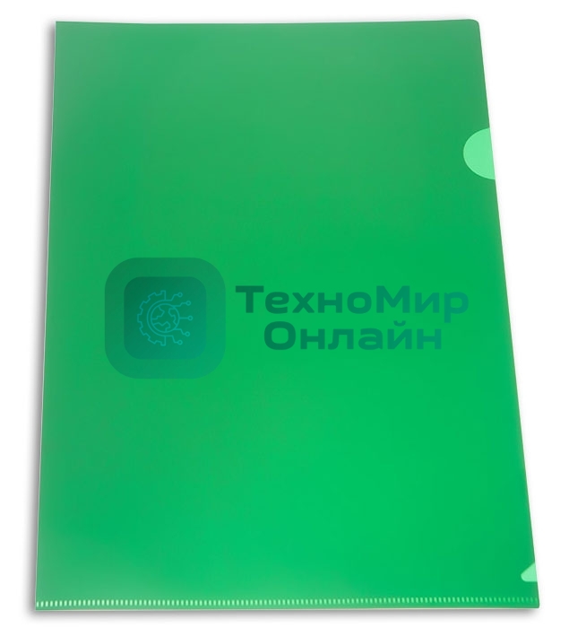 Папка-уголок Бюрократ -E310N/1GR непрозрачный A4, пластик, 0.18мм, зеленый