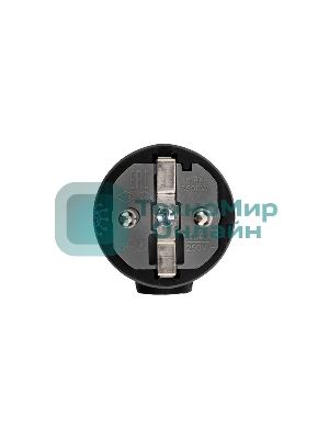 Вилка Rexant угловая влагозащищенная, с/з, 16 А, IP44 каучук