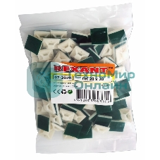 Площадка самоклеящаяся Rexant 20х20 мм, белая, упаковка 100 шт.