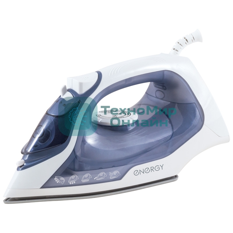 Утюг Energy EN-318 белый/синий, 2000 Вт, 22 г/мин, 240 мл