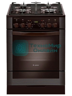 Плита комбинированная Gefest ПГЭ 6502-03 0045 коричневый, конфорок 4 газовых, духовка 55 л, 60 см x 85 см x 60 см