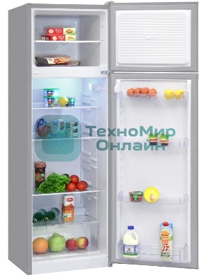 Холодильник Nordfrost NRT 144 132 серебристый двухкамерный 262/68 л морозилка сверху, капельная система