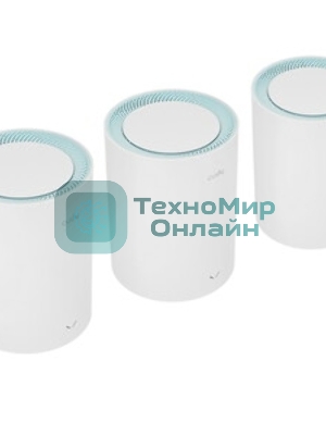 Бесшовный Mesh роутер Cudy M1200(3-Pack) AC1200 10/100BASE-TX белый (упак.:3шт)
