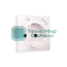 Лицевая панель ALFA (Жемчуг) для электрической розетки с/з со шторками 2USB A+A QUANT AP2090