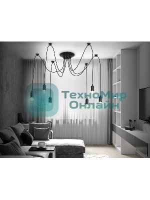 Светильник Ambrella light TR8178/6 BK черный E27 max 40W D630*910