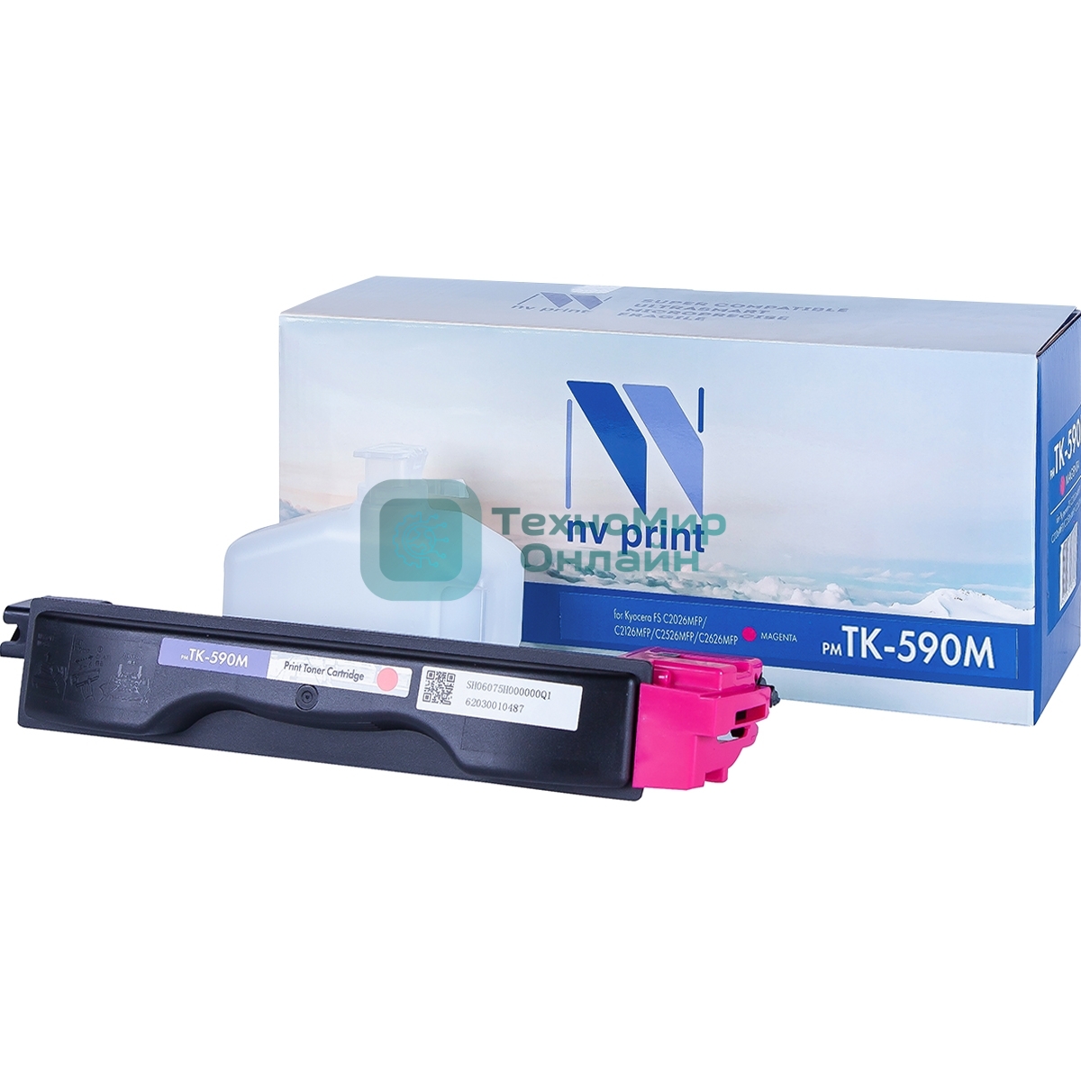 Картридж NVPrint совместимый Kyocera TK-590 Magenta для FS C2026MFP/C2126MFP/C2526MFP/C2626MFP (5000k)
