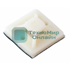 Площадка самоклеящаяся Rexant 30х30 мм, белая, упаковка 100 шт.