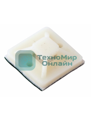 Площадка самоклеящаяся Rexant 30х30 мм, белая, упаковка 100 шт.