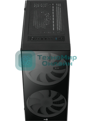 Компьютерный корпус Aerocool/Formula Python (3xUSB, 2xAudio, 0.5 мм,2x200 мм FAN, прозрачная стенка-закаленное стекло, ATX, без БП)