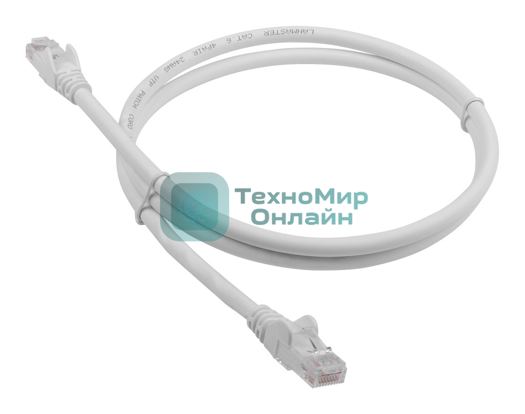 Патч-корд LANMASTER LAN-PC45/U6-2.0-WH вилка RJ-45-вилка RJ-45 Cat.6 2м белый LSZH (уп.:1шт)