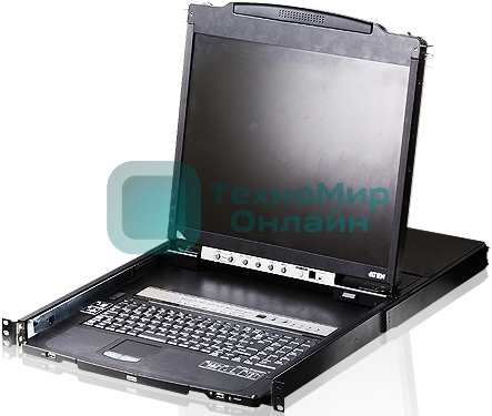 Переключатель KVM Консоль управления 16-портовый LCD 19