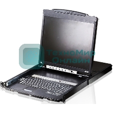 Переключатель KVM Консоль управления 16-портовый LCD 19