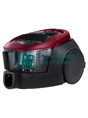 Пылесос Samsung VC18M31A0HP бордовый/черный, 380/1800 Вт, уборка сухая, пылесборник контейнер 2 л