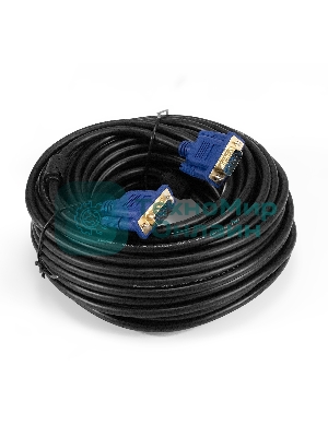 Кабель VGA Pro ExeGate EX-CC-PVGA-15M15M-30.0 (15M/15M, 30м, 2 фильтра, позолоченные контакты, экран)