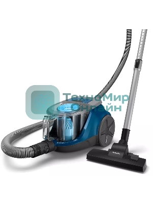 Пылесос Philips XB2022/01 темно-синий, 360/1800 Вт, уборка сухая, пылесборник контейнер 1.3 л