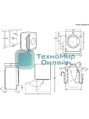 Встраиваемая стиральная машина Electrolux EWN7F447WI класс:B загрузка до 7кг