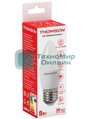 Лампа светодиодная Hiper THOMSON LED CANDLE 8W 670Lm E27 4000K TH-B2022