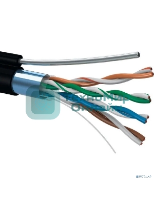 Кабель 5bites FS5525-305BPE-M FTP/SOLID/5E/24AWG/COPPER/PE/BLACK/OUTDOOR/MSGR/DRUM/305M